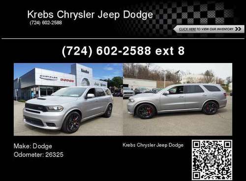 2018 Dodge Durango SRT - - by dealer - vehicle for sale in Gibsonia, PA