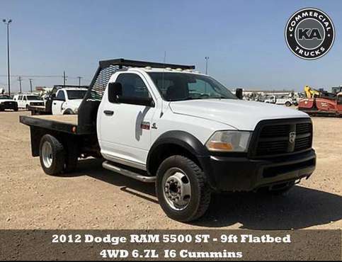 2012 Dodge RAM 5500 ST - 9ft Flatbed - 4WD 6 7L I6 Cummins (159853) for sale in Dassel, MN