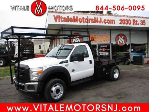 2014 Ford Super Duty F-550 DRW 9 FLAT BED 4X4 DIESEL - cars & trucks... for sale in south amboy, VT