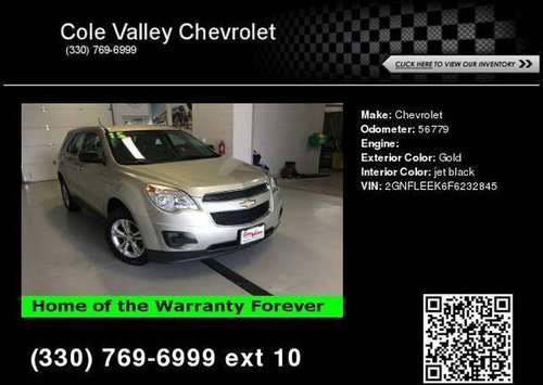 2015 Chevrolet Chevy Equinox LS - cars & trucks - by dealer -... for sale in Newton Falls, OH
