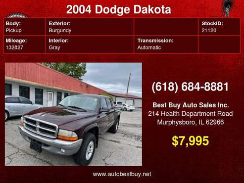2004 Dodge Dakota SLT 4dr Quad Cab 4WD SB Call for Steve or Dean for sale in Murphysboro, IL