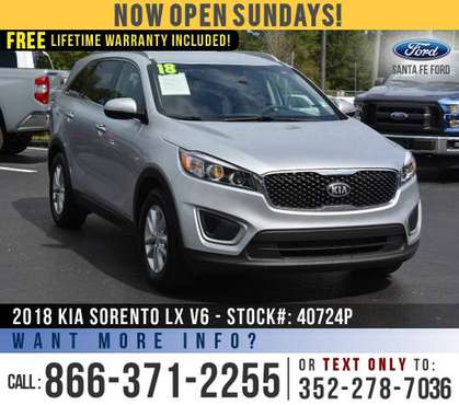 2018 KIA SORENTO LX SUV *** Bluetooth, Cruise Control, SIRIUS *** -... for sale in Alachua, FL