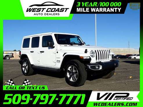 516/mo - 2020 Jeep Wrangler Unlimited Sahara - - by for sale in Moses Lake, WA
