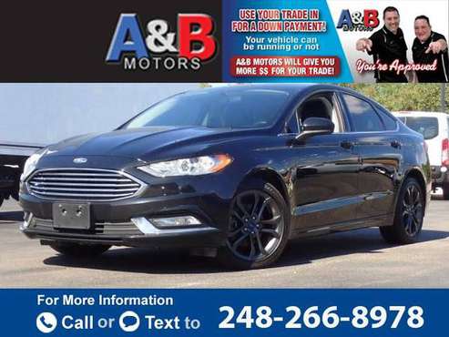 2018 Ford Fusion SE sedan Black - - by dealer for sale in Waterford Township, MI