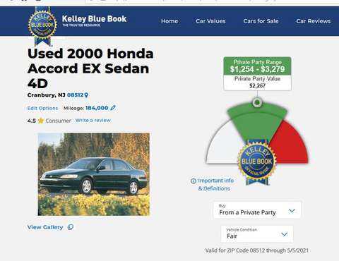 Honda Accord V6 3 0 power seats, Leather seats, Sun Roof - cars & for sale in Plainsboro, NJ