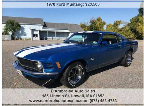 1970 Ford Mustang FASTBACK, Matching Numbers! for sale in Lowell, MA