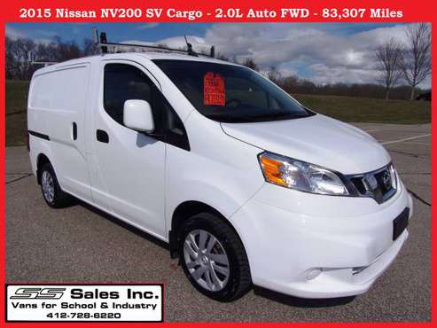 2015 Nissan NV200 SV Cargo Van - FWD - 83, 307 Miles - White - Very for sale in Allison Park, PA