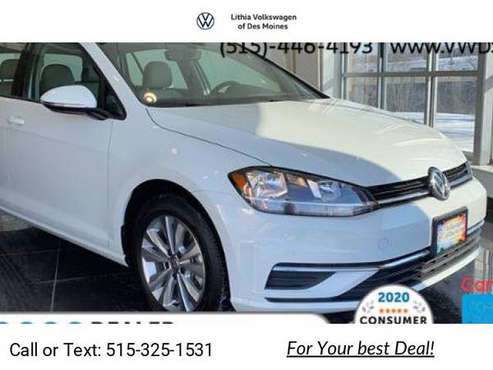 2020 VW Volkswagen Golf TSI hatchback White - - by for sale in Johnston, IA