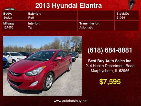 2013 Hyundai Elantra GLS 4dr Sedan 6A Call for Steve or Dean - cars for sale in Murphysboro, IL