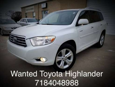 Looking for 2001-2008 and Up Toyota Highlander for sale in VA