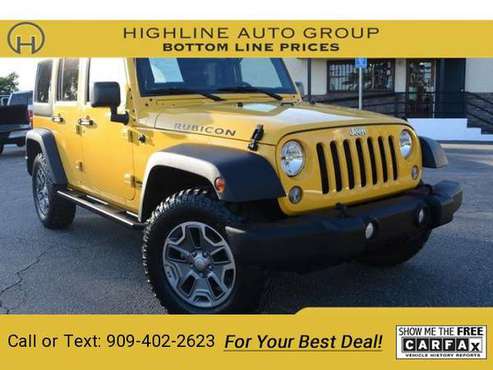 2015 Jeep Wrangler Unlimited Rubicon suv Baja Yellow Clearcoat for sale in Montclair, CA