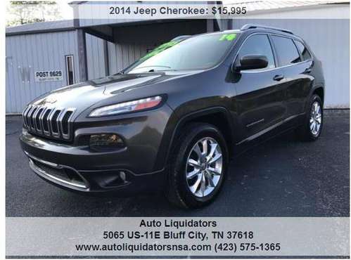 2014 Jeep Cherokee Limited 4x4 4dr SUV 81029 Miles for sale in Bluff City, TN