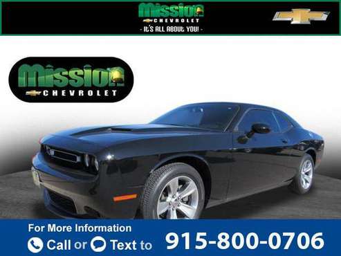 2015 Dodge Challenger SXT coupe Black for sale in El Paso, TX