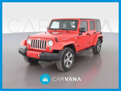 2016 Jeep Wrangler Unlimited Sahara Sport Utility 4D suv Red for sale in Evansville, IN