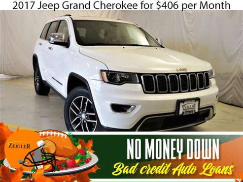 $406/mo 2017 Jeep Grand Cherokee Bad Credit & No Money Down OK -... for sale in RIVER FOREST, IL