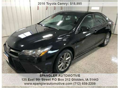 2016 TOYOTA CAMRY SE*17K MILES*MOONROOF*BACKUP CAMERA*AWESOME RIDE!! for sale in Glidden, IA