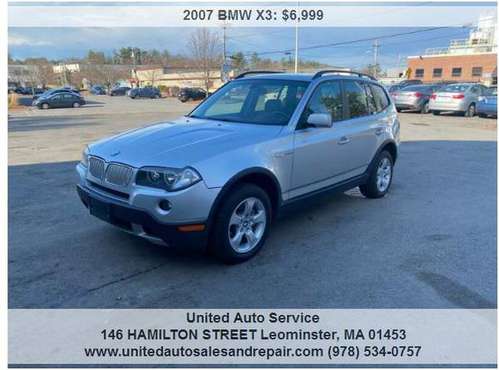 2007 BMW X3 3.0si AWD 4dr SUV HAS ONLY 107k MILES - cars & trucks -... for sale in leominster, MA