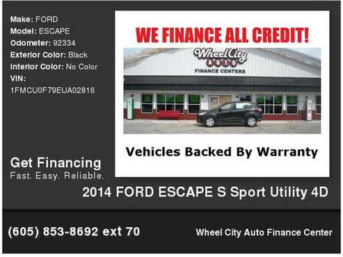 2014 FORD ESCAPE S Sport Utility 4D for sale in Sioux Falls, SD