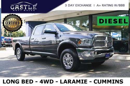 2018 Ram 3500 Diesel 4x4 4WD Certified Dodge Laramie Truck - cars & for sale in Lynnwood, HI