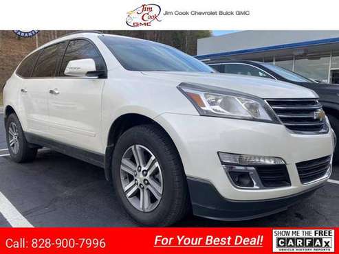 2015 Chevy Chevrolet Traverse LT suv White - cars & trucks - by... for sale in Marion, NC