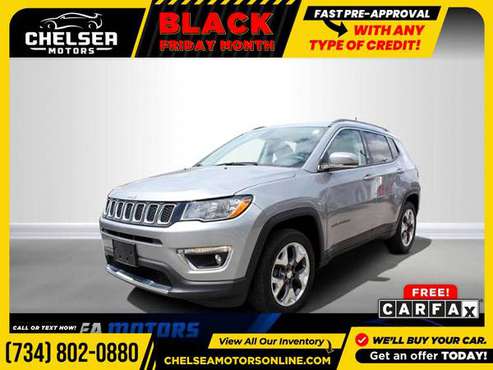 $290/mo - 2017 Jeep New Compass Limited - Easy Financing! - cars &... for sale in Chelsea, MI
