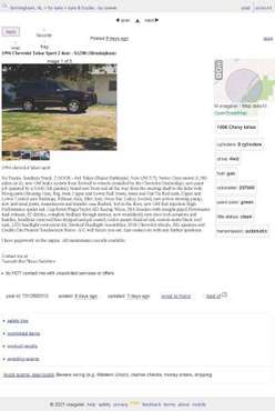 1996 Chevrolet Tahoe - SCAM for sale in Birmingham, AL