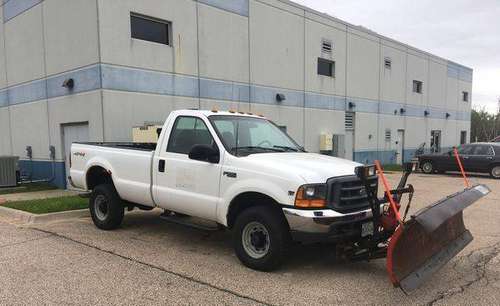 2002 FORD F350 4x4 7.3L DIESEL WITH WESTERN PLOW for sale in Fox_Lake, WI