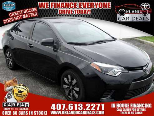 2016 Toyota Corolla NO Credit Check Loans--- Buy Here Pay Here--- In... for sale in Maitland, FL