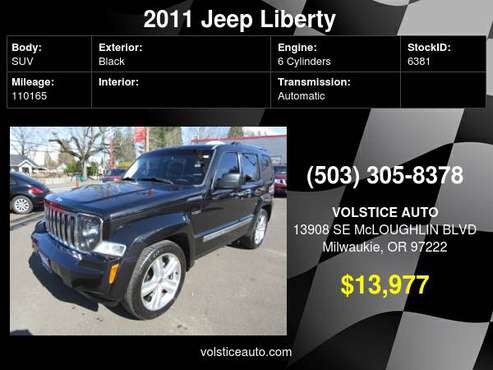 2011 Jeep Liberty 4X4 4dr Limited BLACK 1 OWNER 110K MILES SO NICE for sale in Milwaukie, OR