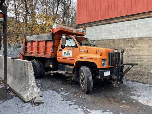 1994 GMC Topkick dump truck with plow and spreader - cars & trucks -... for sale in Jim thorpe, PA