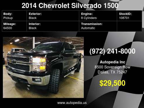 2014 Chevrolet Silverado 1500 4WD Crew Cab 143.5" LT w/1LT Lowest... for sale in Dallas, TX