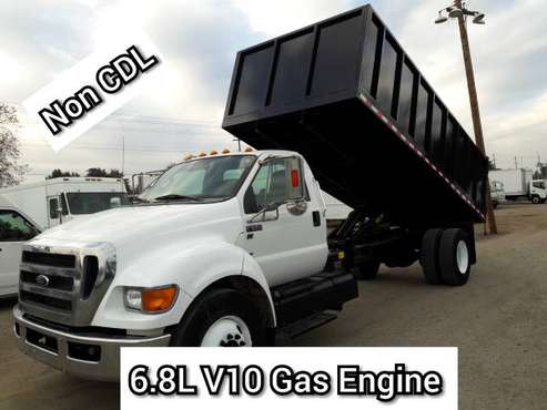 2015 FORD F650 18 FEET DUMP TRUCK 6.8L GAS POWER-NON CDL - cars &... for sale in San Jose, CA
