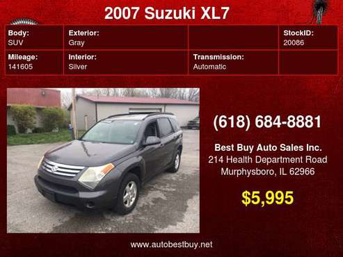 2007 Suzuki XL7 Base AWD 4dr SUV 7 Passenger Call for Steve or Dean for sale in Murphysboro, IL