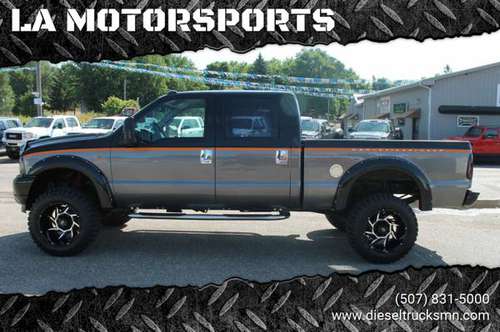 2002 FORD F-250 CREW SHORT 5.9 CUMMINS 6 SPEED 35'S LIFTED CUSTOM... for sale in WINDOM, MN