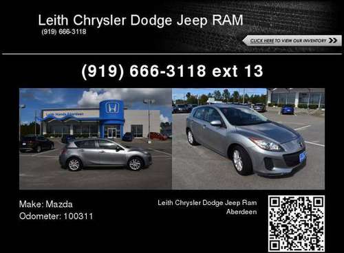 2012 Mazda Mazda3 i Touring - cars & trucks - by dealer - vehicle... for sale in Aberdeen, NC
