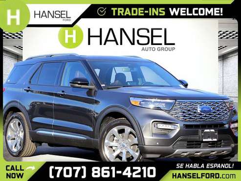 2020 Ford Explorer Platinum FOR ONLY 1, 111/mo! - - by for sale in Santa Rosa, CA