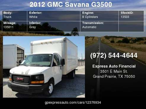 2012 GMC Savana G3500-Downpayment for sale in Grand Prairie, TX