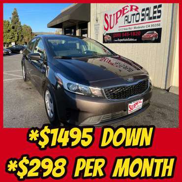 1495 Down & 298 Per Month on this low miles 2018 Kia Forte LX for sale in Modesto, CA