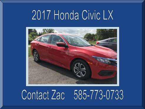 2017 RALLYE RED HONDA CIVIC LX ~ Only 25k Miles!! - cars & trucks -... for sale in Bloomfield, NY