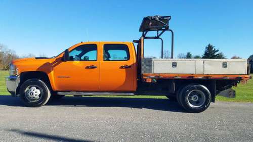 2012 Chevy 3500 HD Crew Cab Diesel Flatbed Truck - cars & trucks -... for sale in Mount Airy, VA