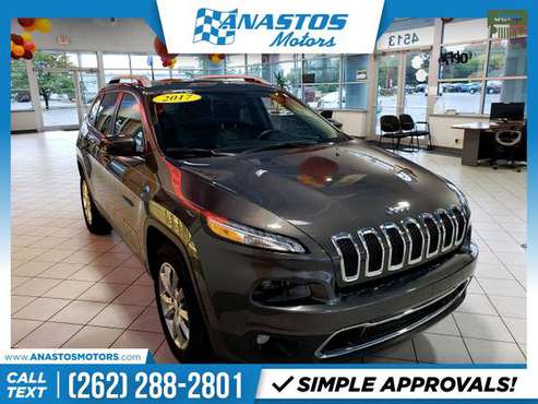 2017 Jeep Cherokee FOR ONLY 322/mo! - - by dealer for sale in Kenosha, WI