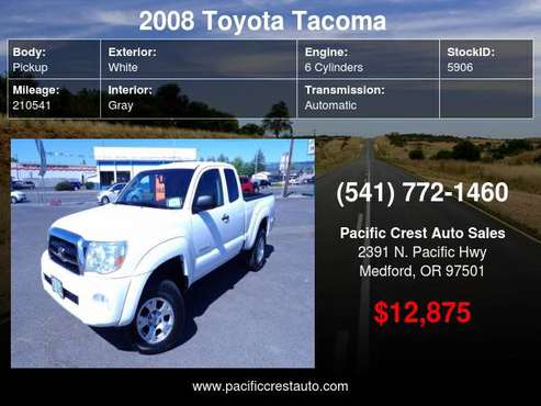 2008 Toyota Tacoma PreRunner - - by dealer - vehicle for sale in Medford, OR