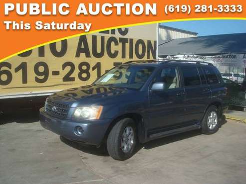 2003 Toyota Highlander Public Auction Opening Bid for sale in Mission Valley, CA