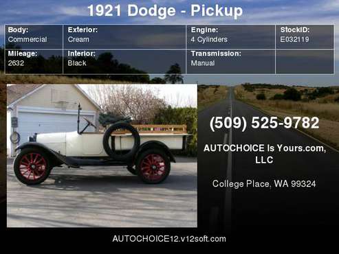 1921 Dodge - Pickup for sale in College Place, WA