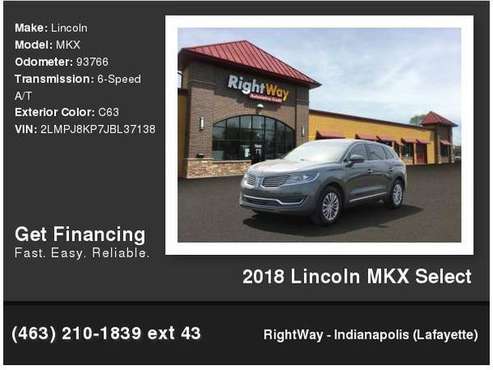 2018 Lincoln MKX Select - - by dealer - vehicle for sale in Inidanapolis, IN