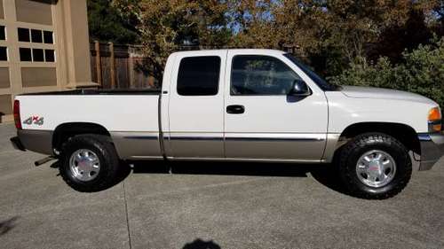 2002 GMC Sierra 1500 SLT 4x4 Ext Cab, White, Short Bed - cars &... for sale in Santa Rosa, CA