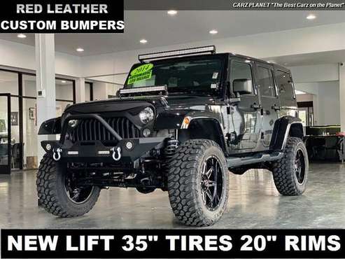 2014 Jeep Wrangler 4x4 Unlimited Sahara LIFTED RED SEATS 4WD JEEP... for sale in Gladstone, OR