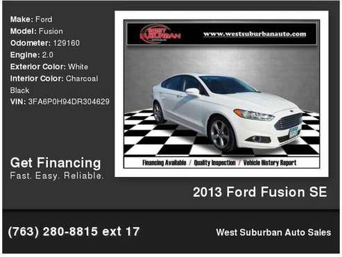 2013 Ford Fusion SE for sale in Buffalo, MN
