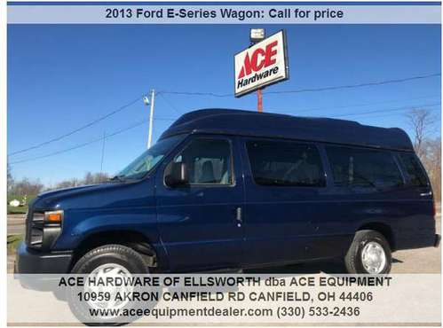 2013 FORD 1 TON EXTENDED HI TOP W/ REAR WHEELCHAIR LIFT, EXC... for sale in Ellsworth, OH