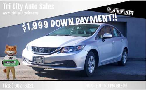 2014 GRAY Honda Civic LX 4dr - Backup Cam -Financing Available To... for sale in Schenectady, NY